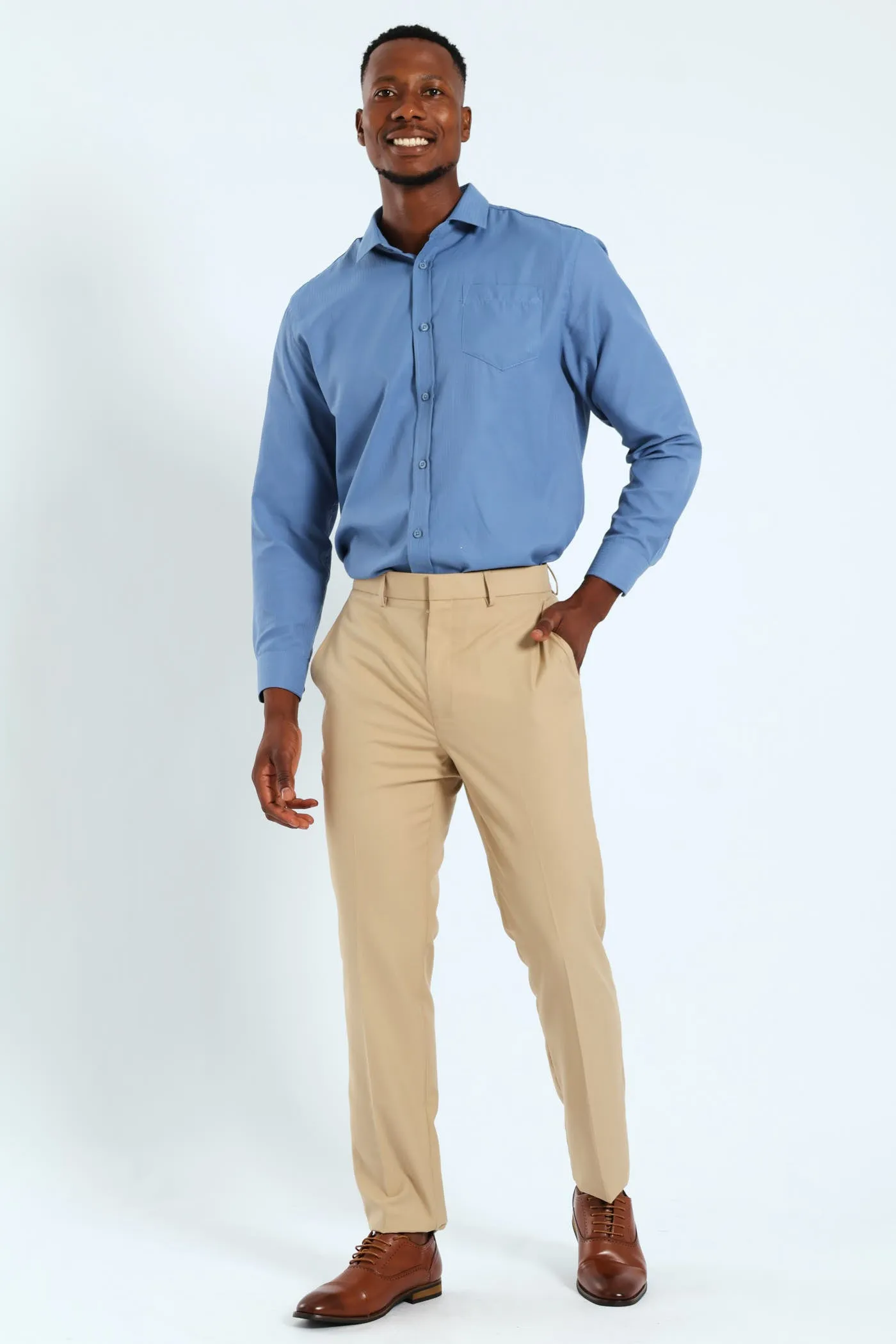 Summer Dobby Shirt - Airforce sold by Edgars