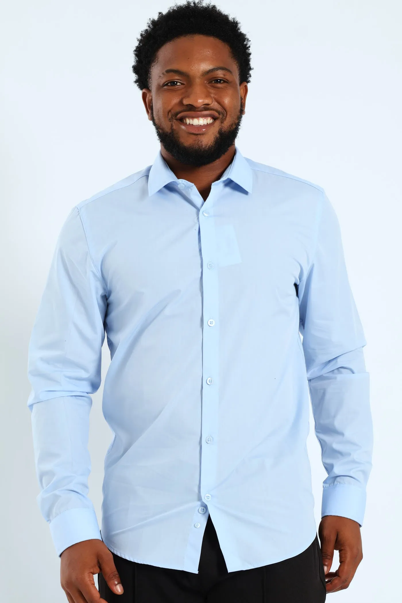 Easy Care Long Sleeve Shirt - Light Blue sold by Edgars