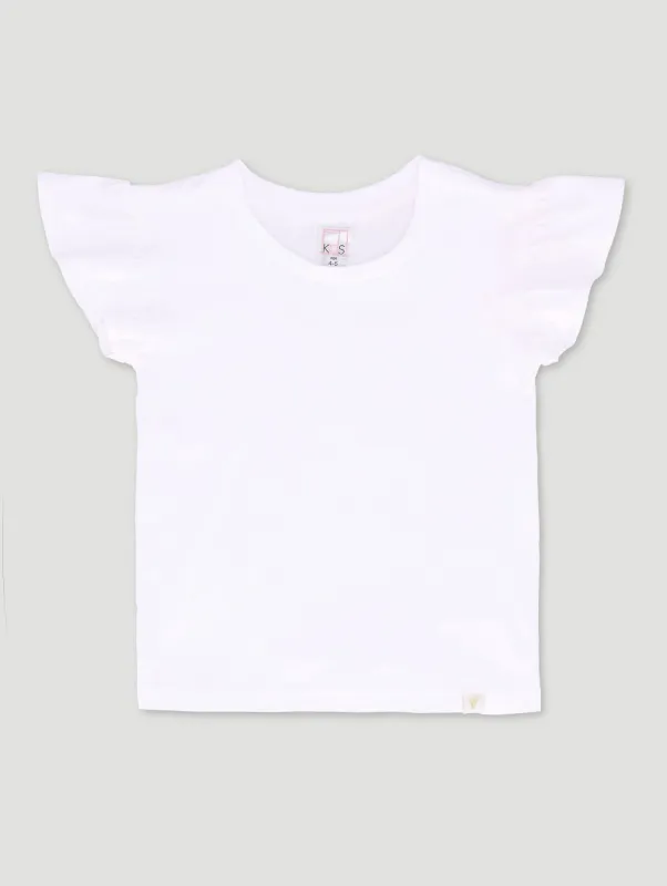 Pre-Girls Basic Tee - White sold by Edgars