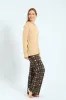 Soft Touch Long Sleeve Top & Pants Set - Light Brown sold by Edgars