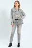 Curved Hem Stretch Denim Shacket - Salty Grey sold by Edgars 
