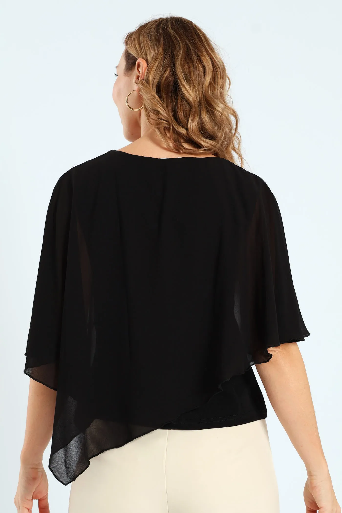 Chiffon Overlay Blouse - Black sold by Edgars product image thumbnail 3