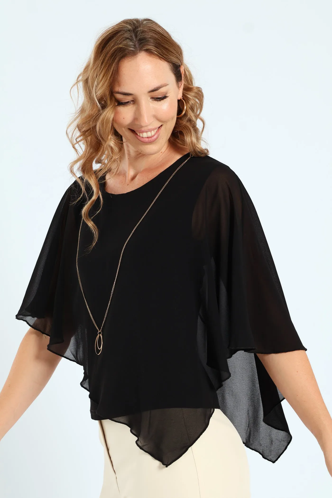 Chiffon Overlay Blouse - Black sold by Edgars product image thumbnail 2