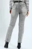 Hi-Rise Belted Straight Leg Denim - Salty Grey sold by Edgars 