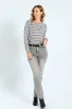 Hi-Rise Belted Straight Leg Denim - Salty Grey sold by Edgars 