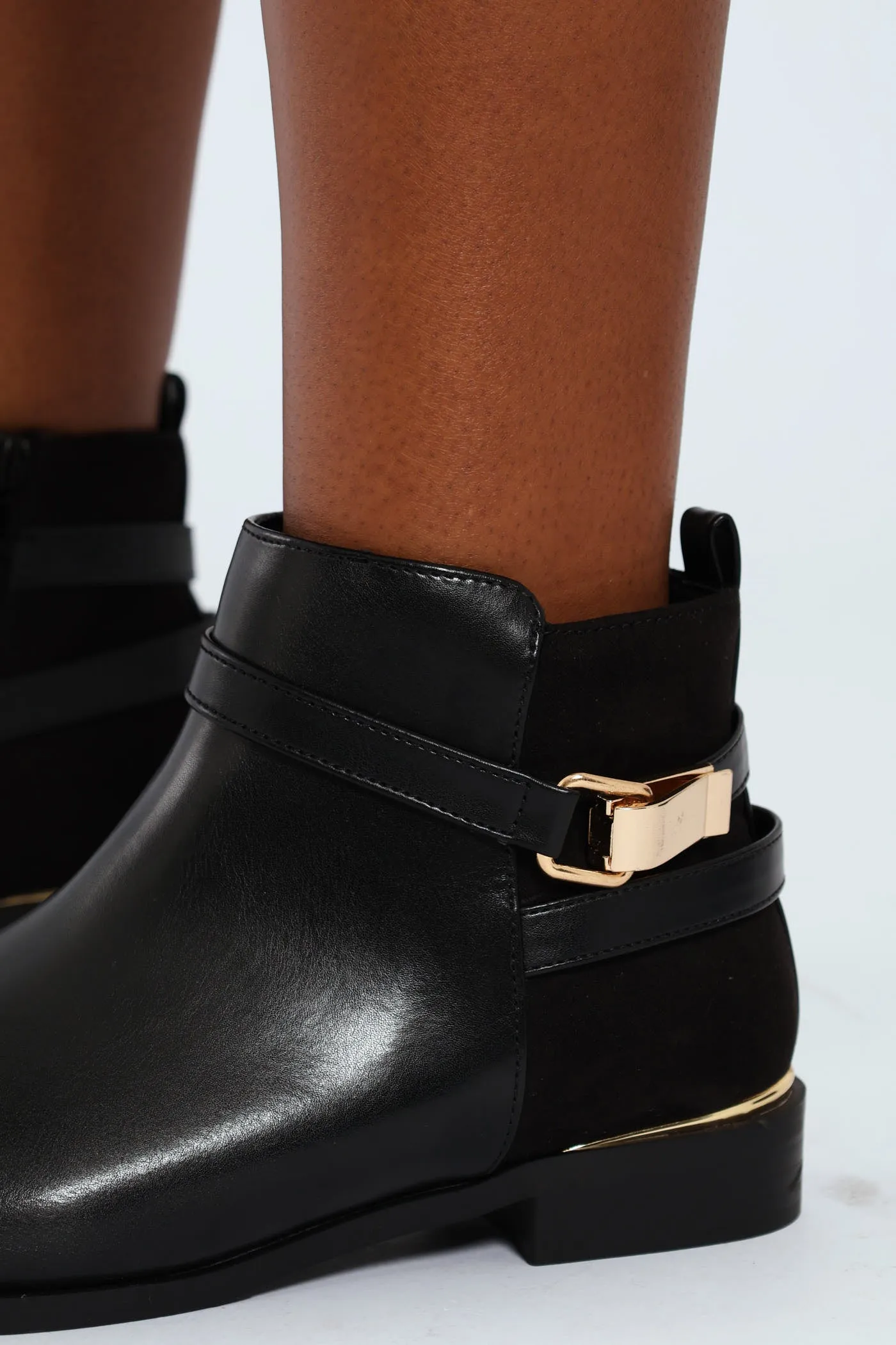 Smart Flat Chelsea Boot With Gold Buckle Trim - Black sold by Edgars product image thumbnail 2