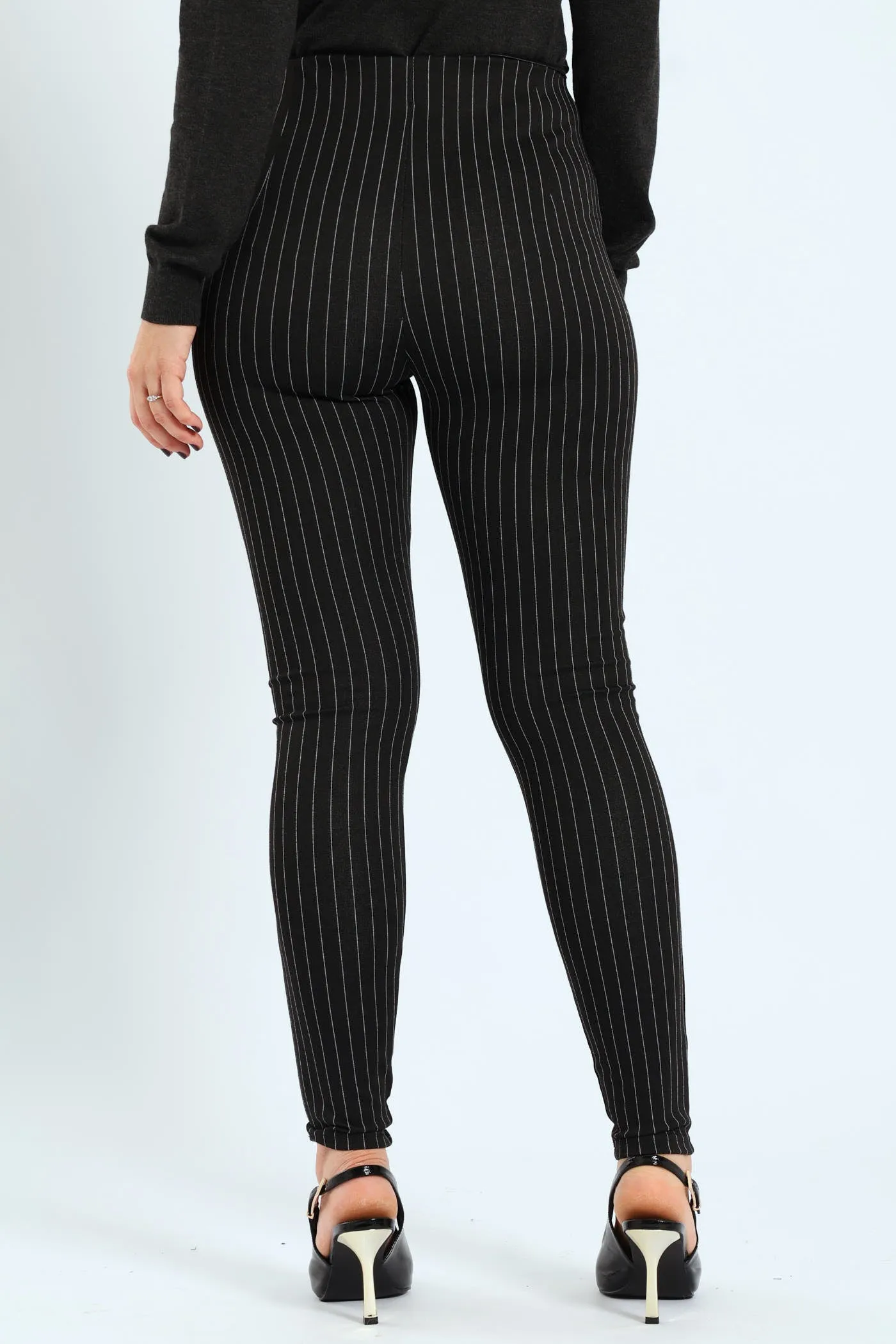 Pinstripe Ponte Skinny Pants - Black/Grey sold by Edgars product image thumbnail 3