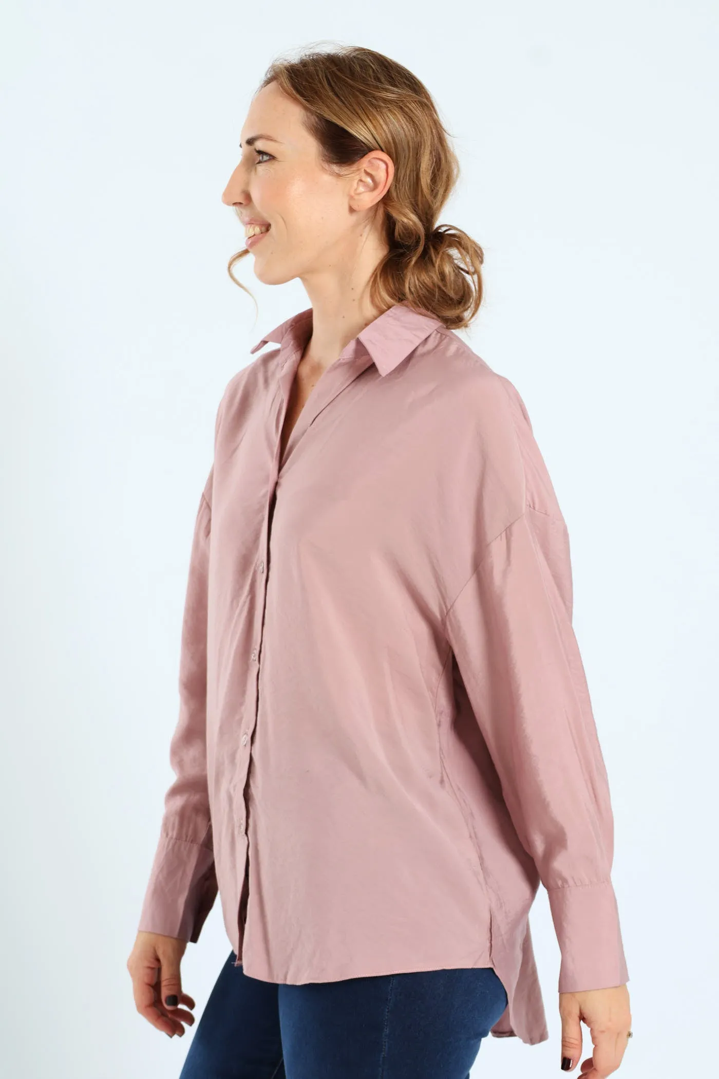 Peach Finish Relaxed Shirt With Cuff Detail - Mauve sold by Edgars product image thumbnail 2