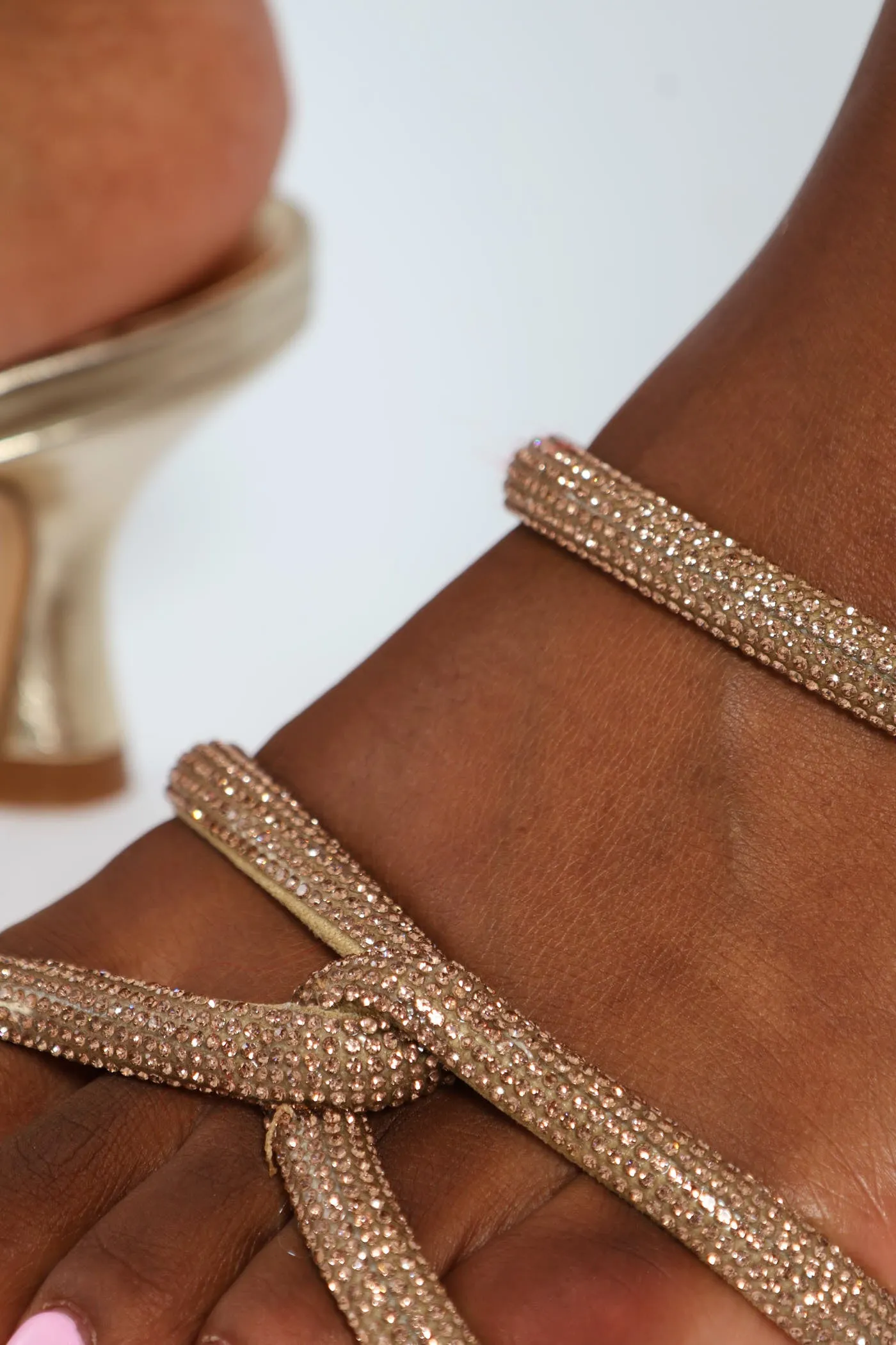 Diamante Cross Strap Mule Heel - Gold sold by Edgars product image thumbnail 4