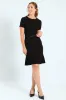 Belted Pleated Frill Hem Work Dress sold by Edgars