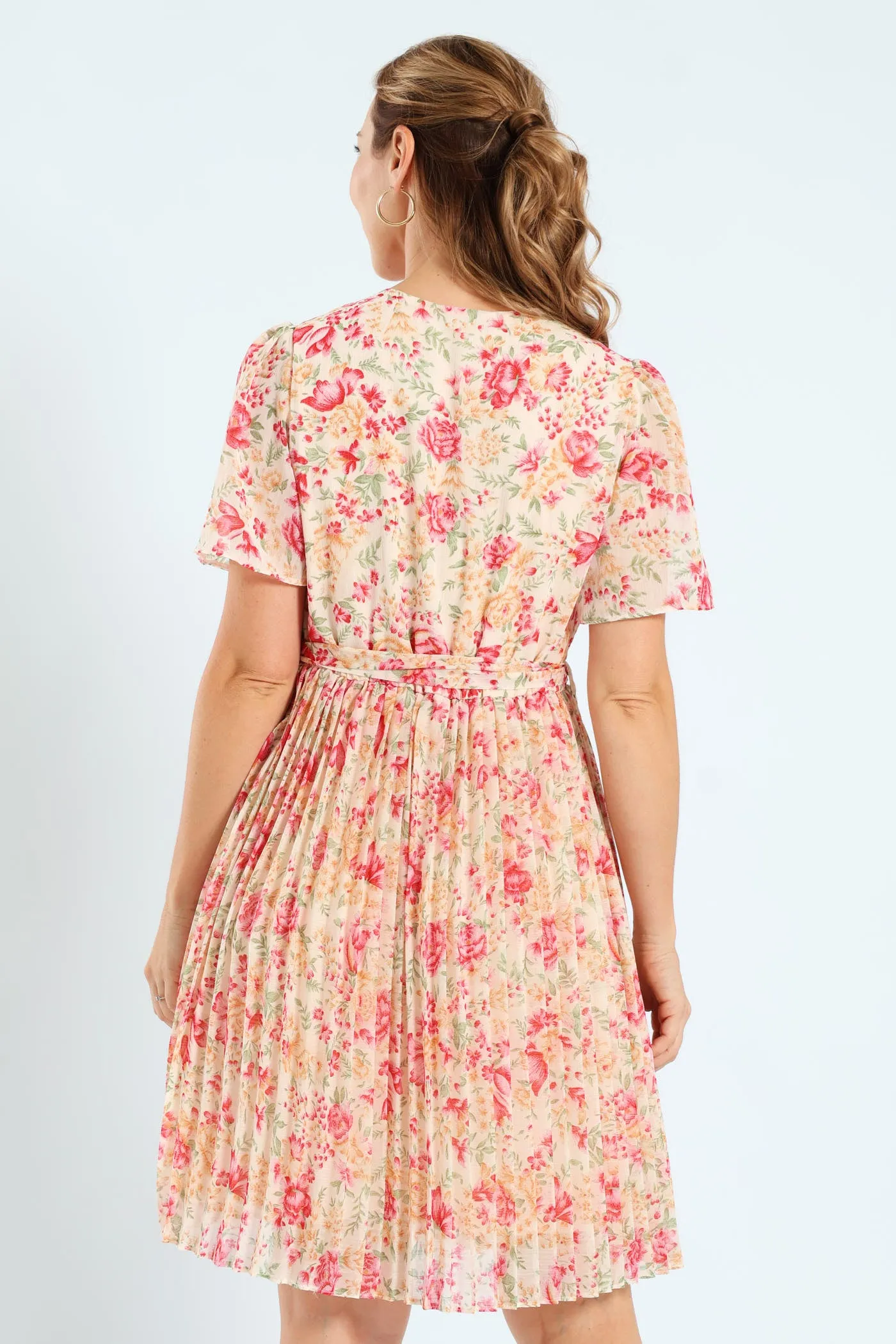 Pleated Keyhole Tea Dress sold by Edgars product image thumbnail 3