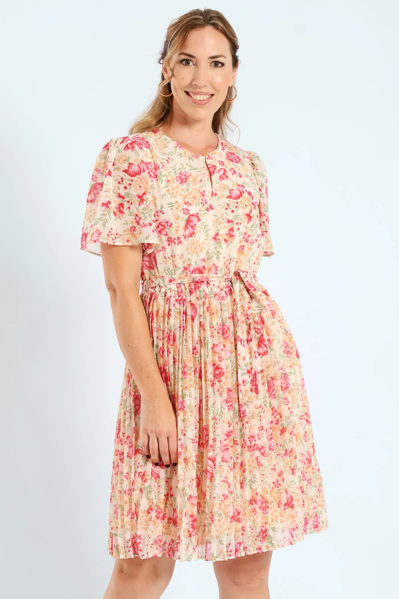 Pleated Keyhole Tea Dress sold by Edgars product image thumbnail 4