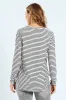 Stripe Pocket Crew Top - Black/Grey sold by Edgars