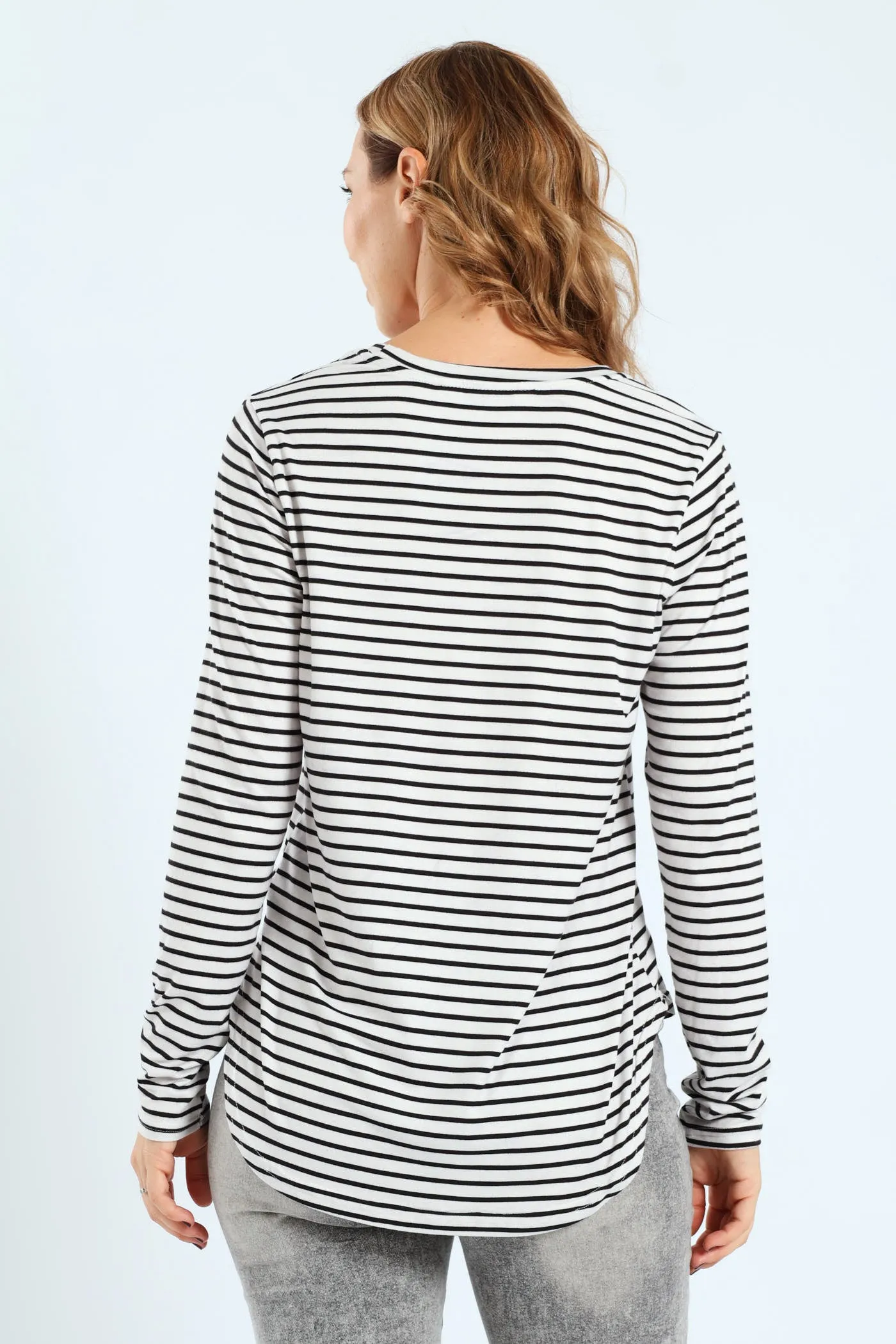 Stripe Pocket Crew Top - Black/Grey sold by Edgars product image thumbnail 3