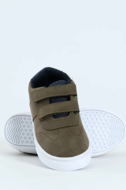 Pre-Boys Street Sneaker - Olive sold by Edgars