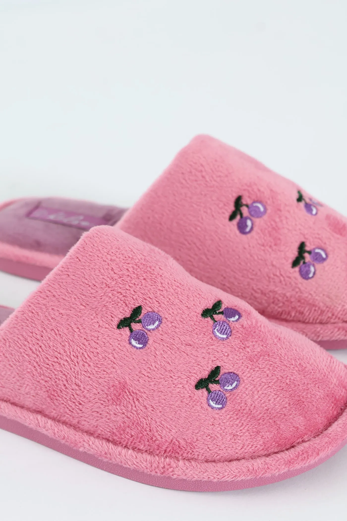 Cherry Embroidered Slipper - Mauve sold by Edgars product image thumbnail 2