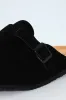 Microsuede Fashion Clog - Black sold by Edgars