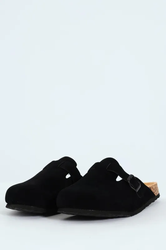Microsuede Fashion Clog - Black sold by Edgars