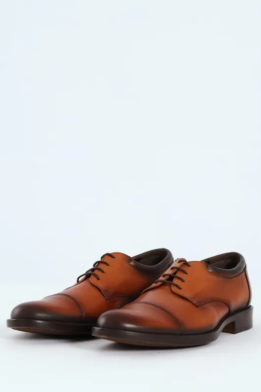 Toe Cap Formal Derby Shoe - Tan sold by Edgars