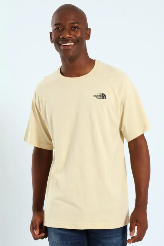 Short Sleeve North Faces Tee - Cream sold by Edgars