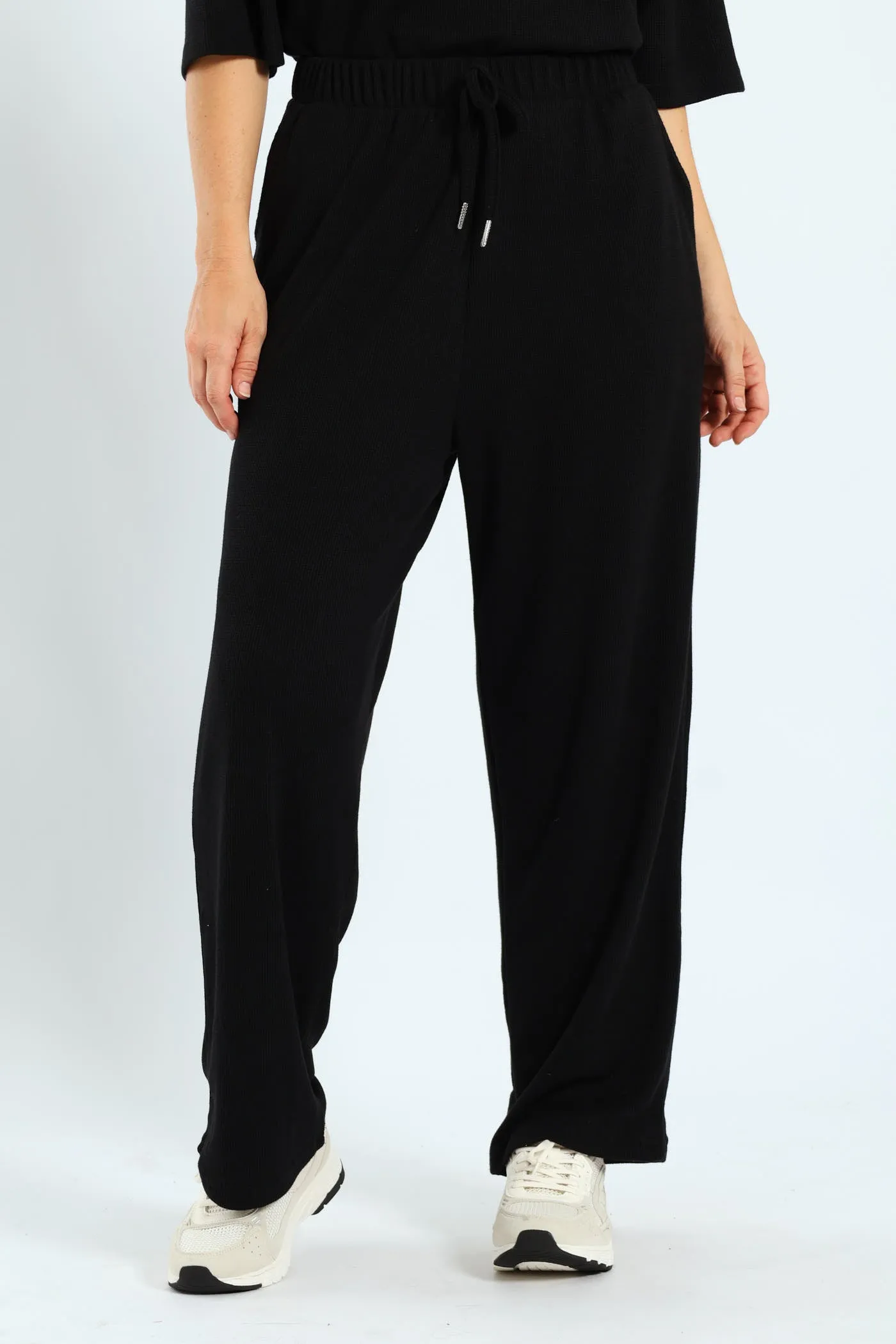 Waffle Jogger With Ties - Black sold by Edgars