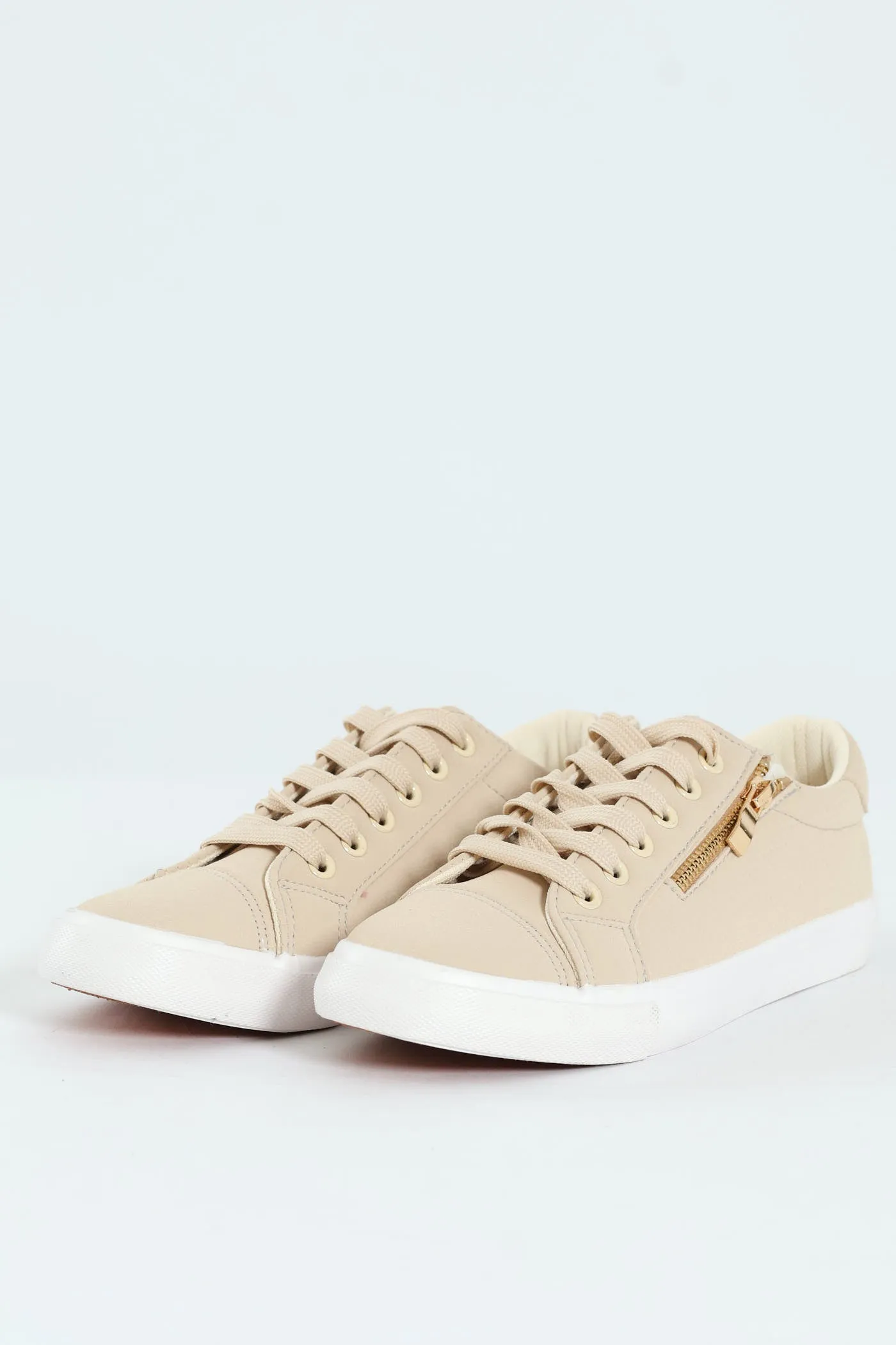 Lace Up Textured Sneaker With Zip - Stone sold by Edgars product image thumbnail 3