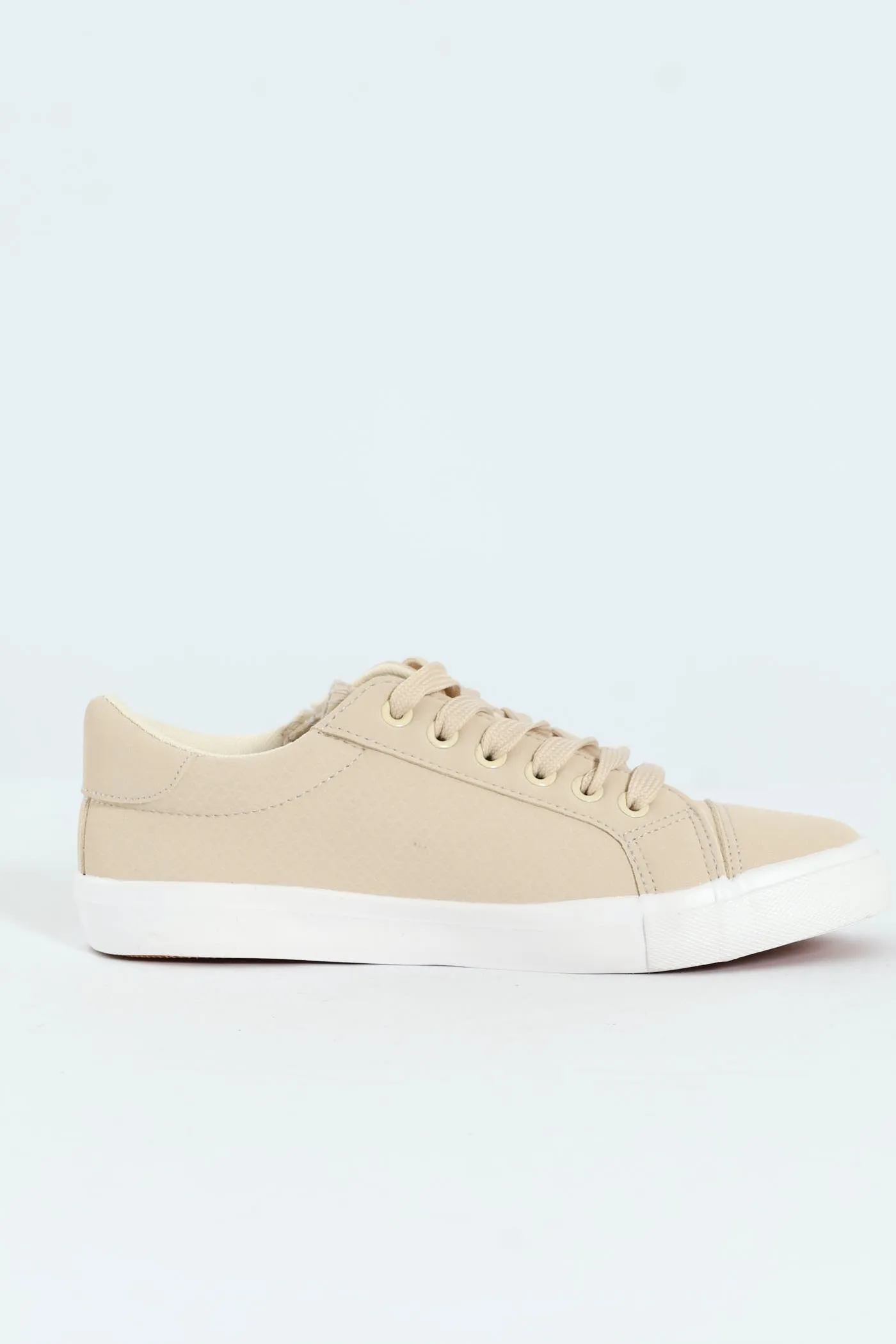 Lace Up Textured Sneaker With Zip - Stone sold by Edgars product image thumbnail 4