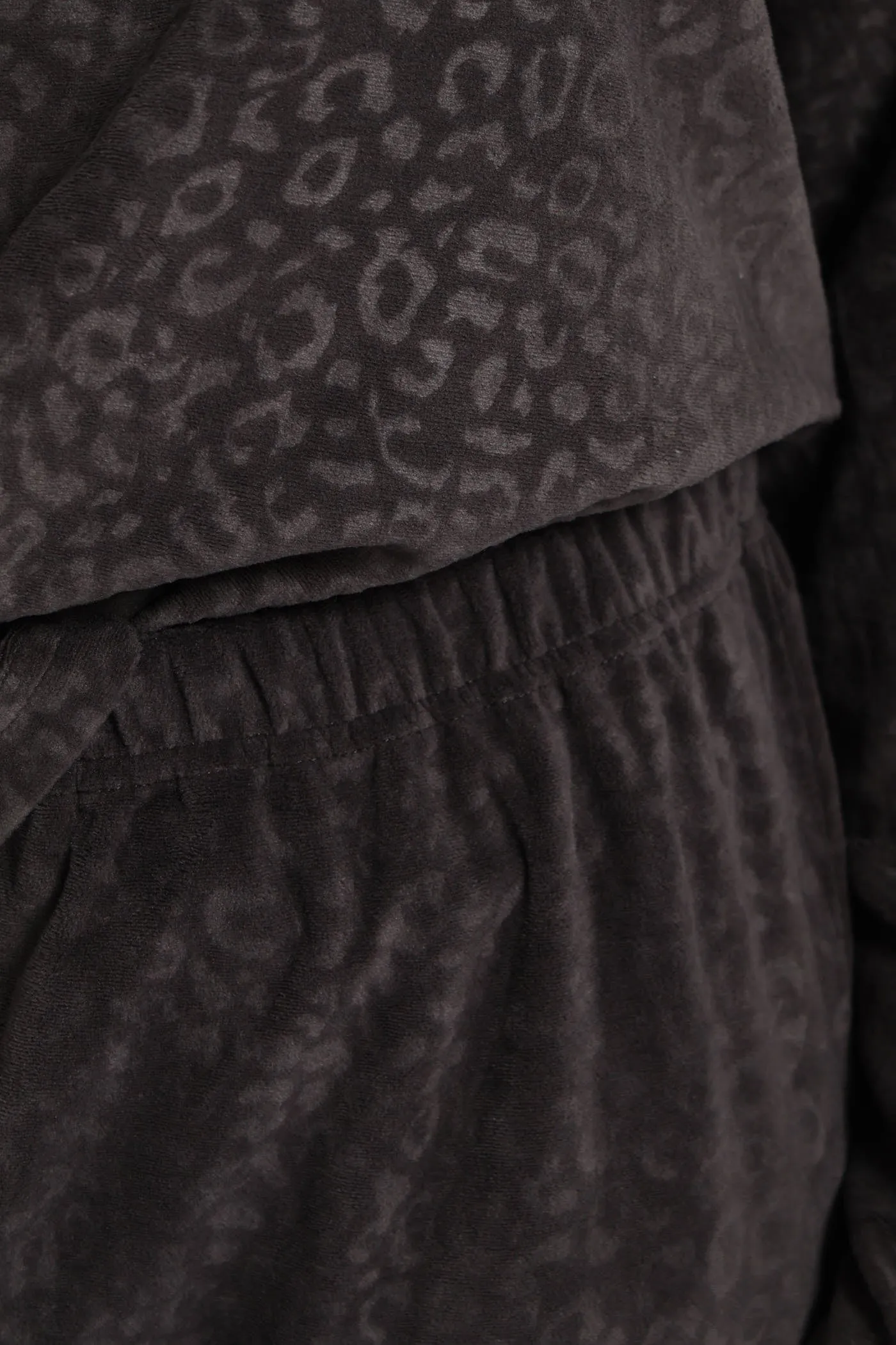 Long Sleeve Embossed Animal Print Top & Pants Set - Charcoal sold by Edgars product image thumbnail 2