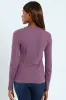 Long Sleeve Rib Crew Top - Plum sold by Edgars