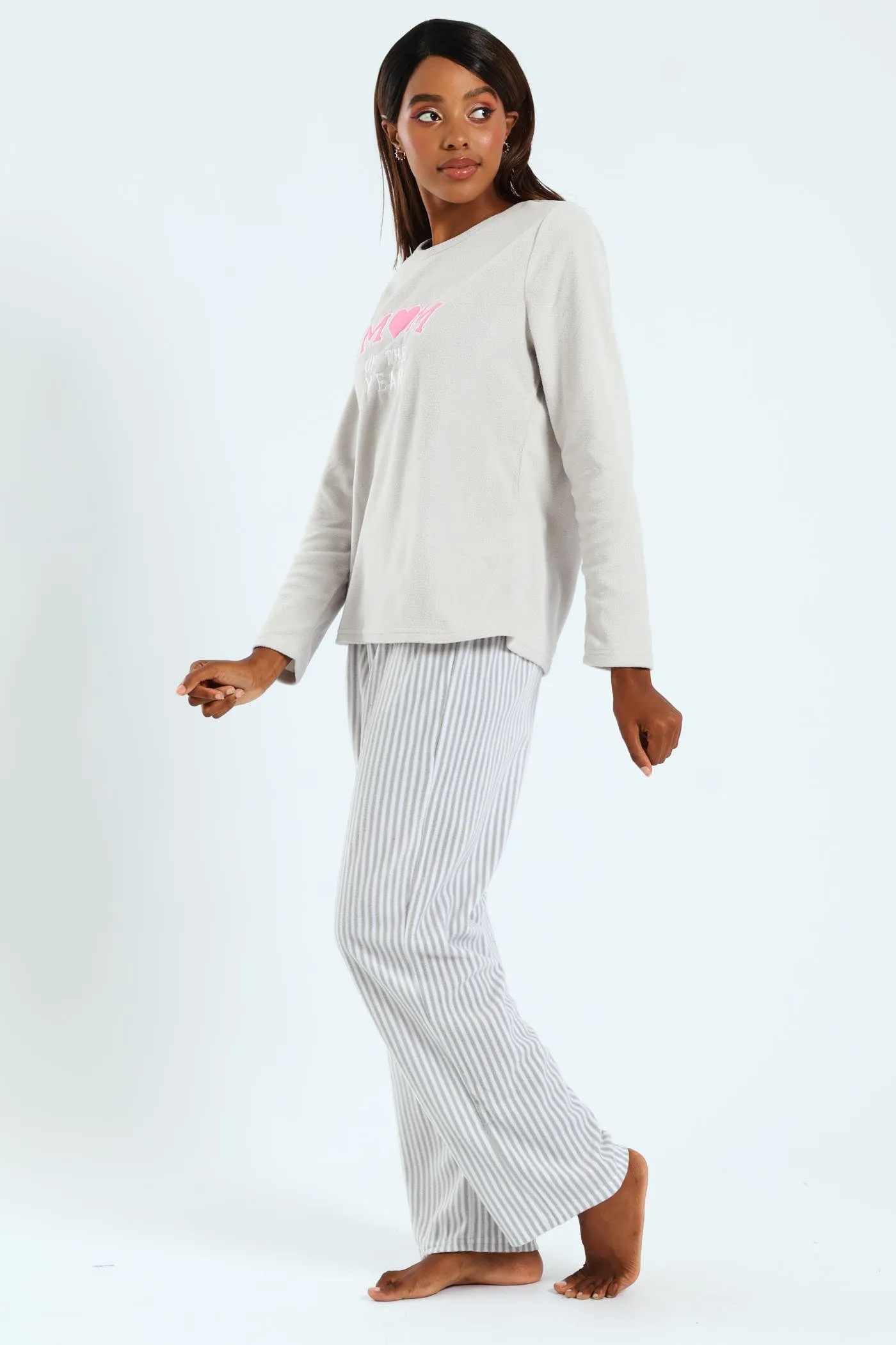 Polar Fleece "Mom Of The Year" Sleep Set - Grey sold by Edgars product image thumbnail 3