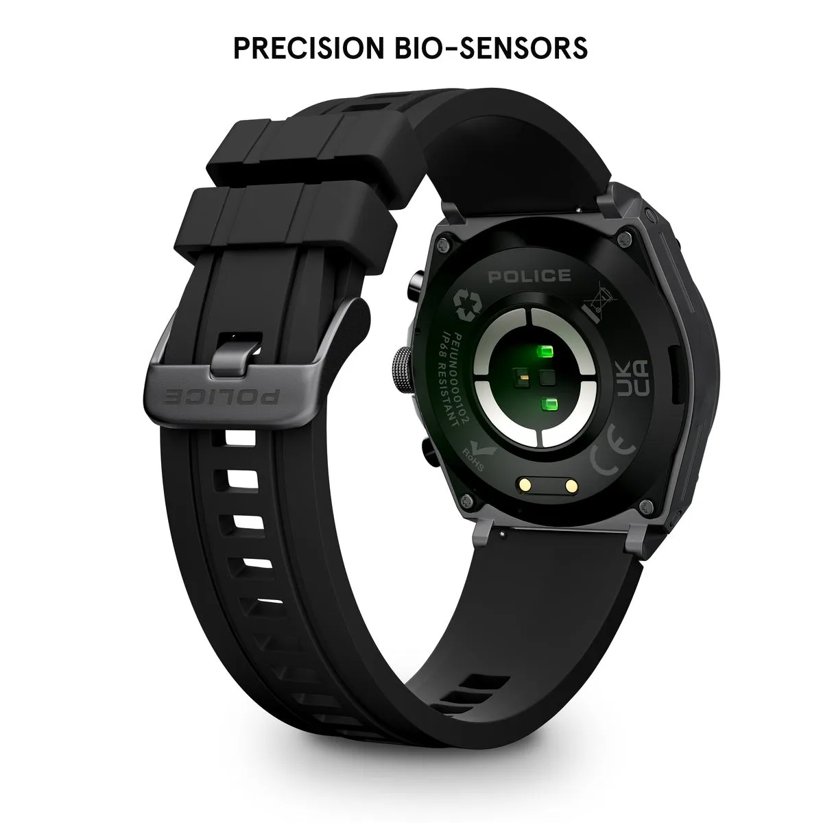 Gunmetal Case & LED Screen Smart Watch With Rubber Strap - Black sold by Edgars product image thumbnail 5