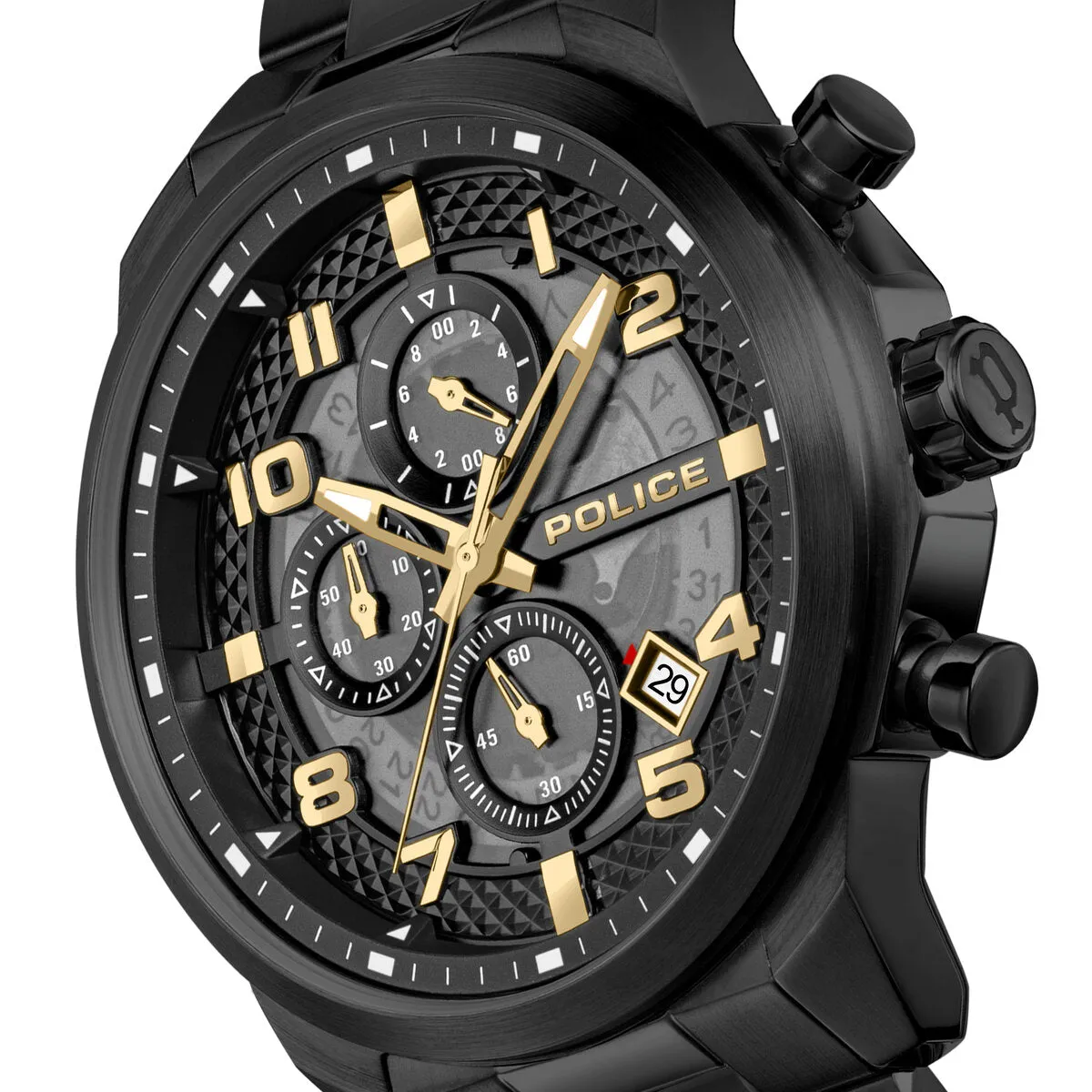 Black Case Gunmetal Gold Dial Watch With Black Strap - Black sold by Edgars product image thumbnail 4