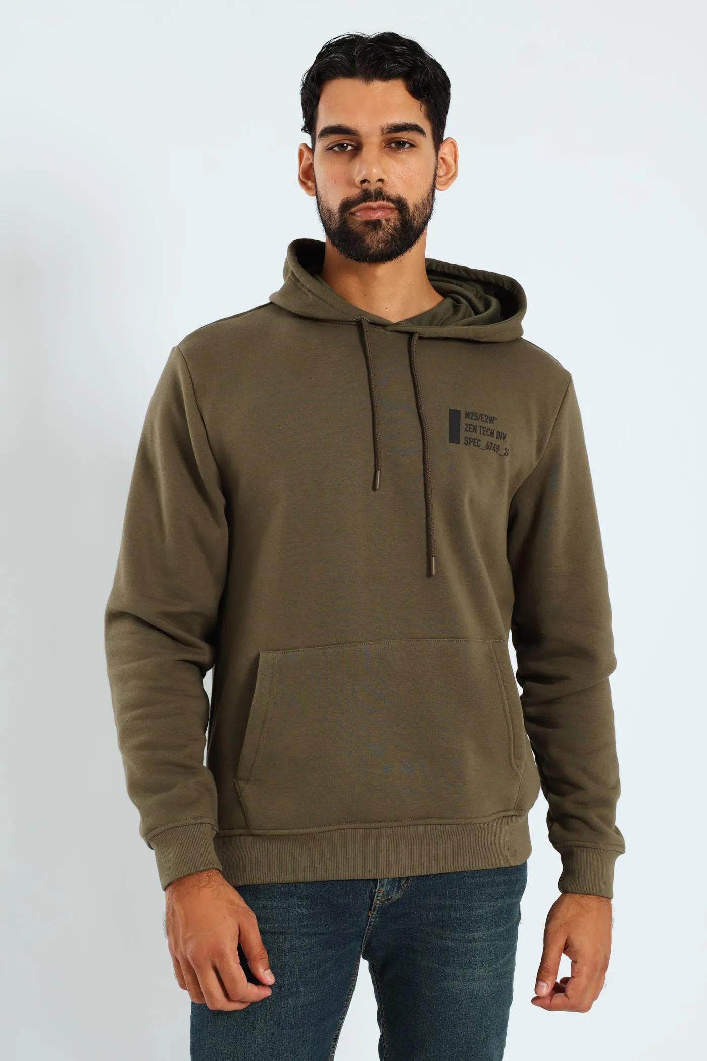 Geo Co-Ord Front & Back Hoodie - Fatigue sold by Edgars product image thumbnail 2
