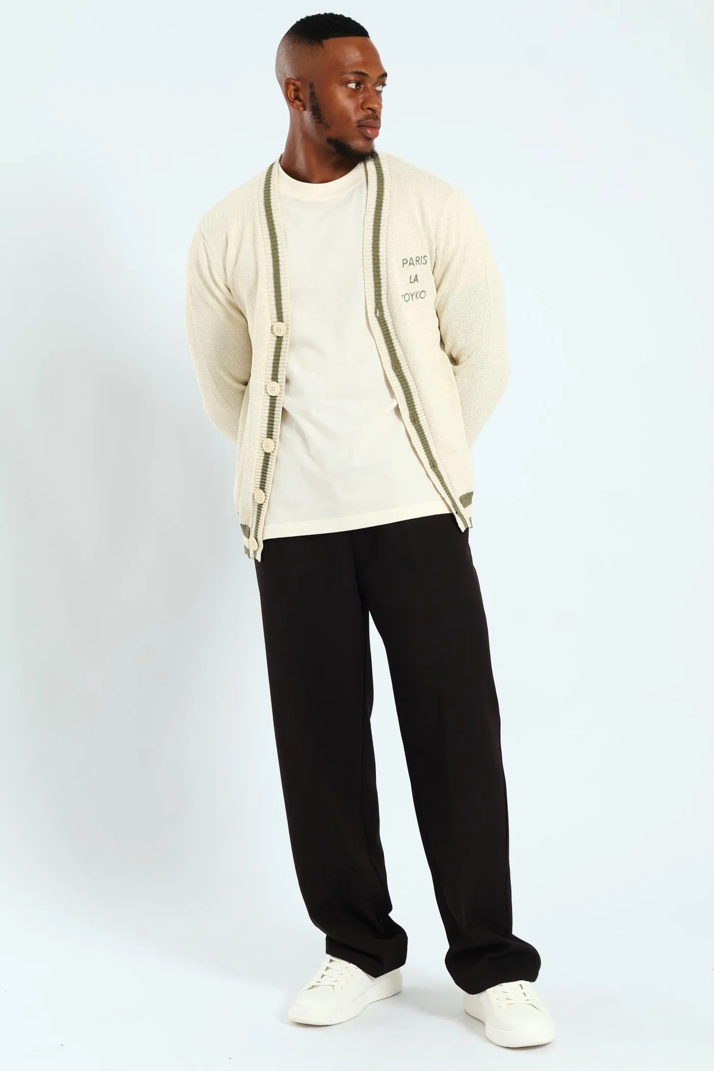 Stone Embroidered Cardigan - Stone sold by Edgars