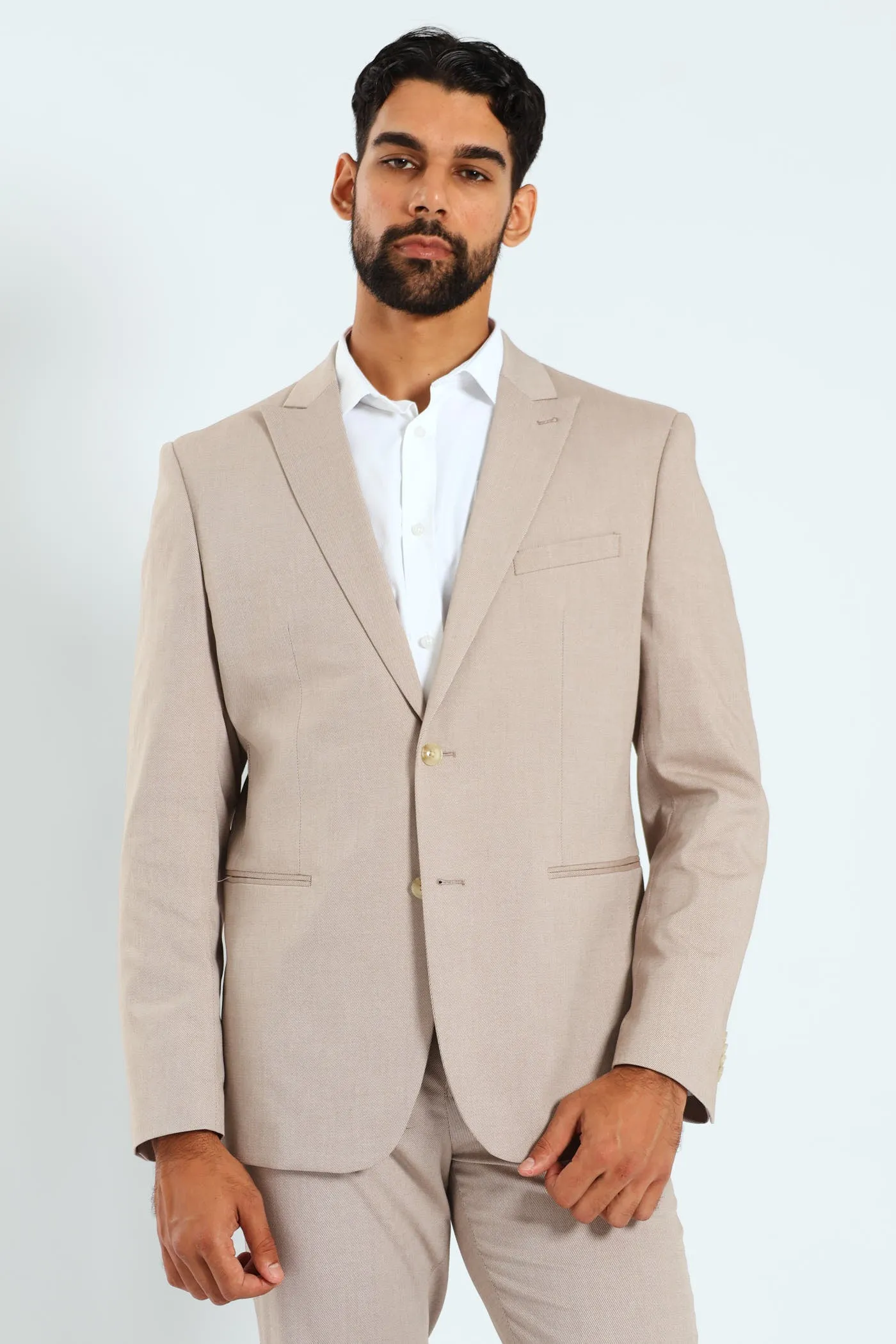 Regular Twill Suit Jacket - Natural sold by Edgars product image thumbnail 3
