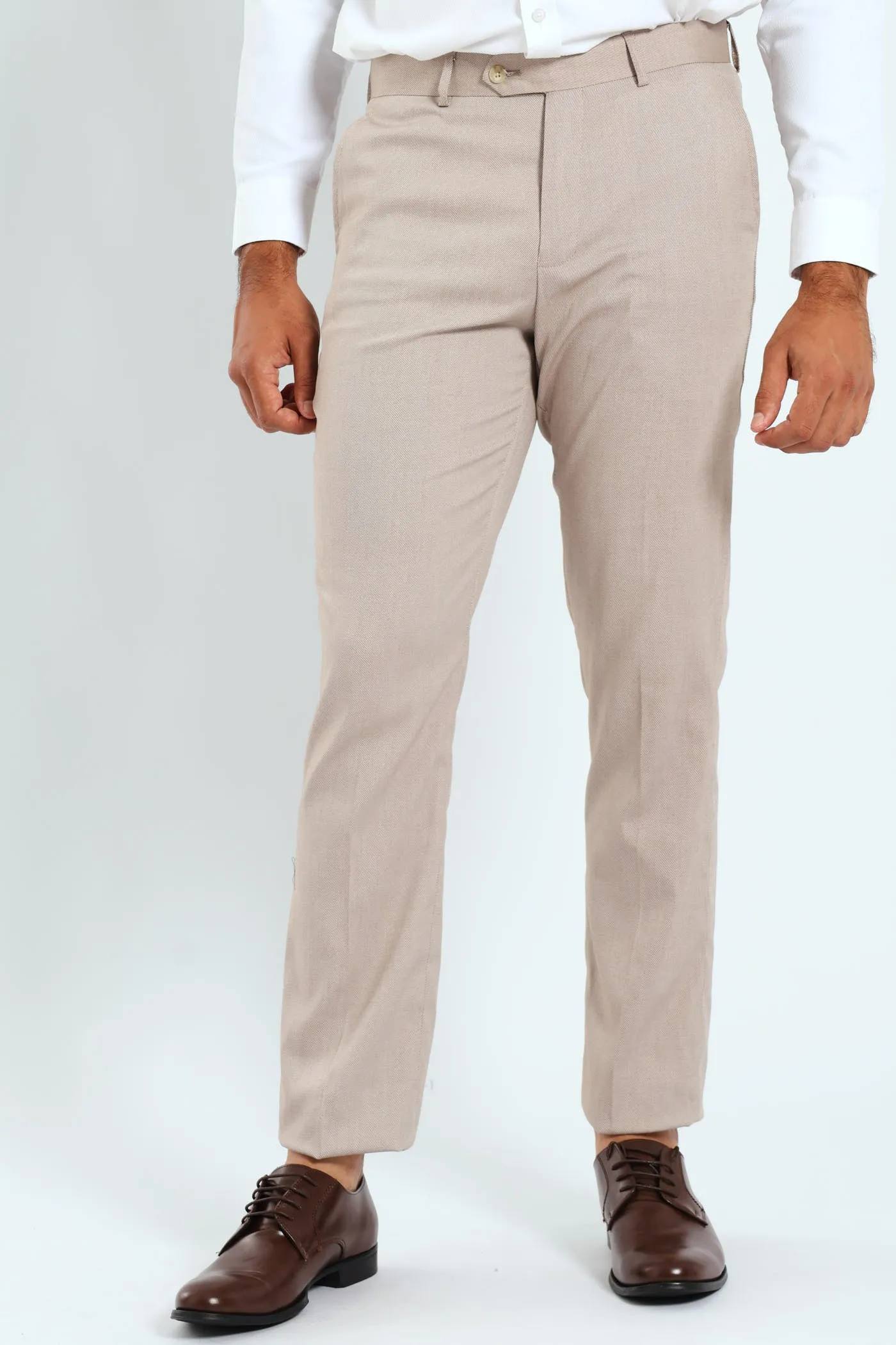 Regular Twill Suit Trousers - Natural sold by Edgars product image thumbnail 2