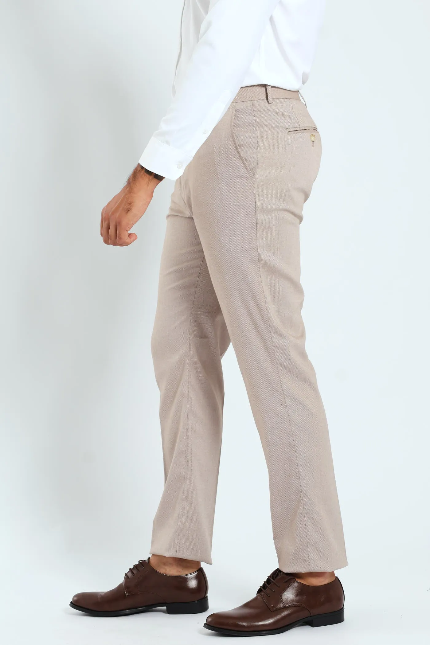 Regular Twill Suit Trousers - Natural sold by Edgars product image thumbnail 4