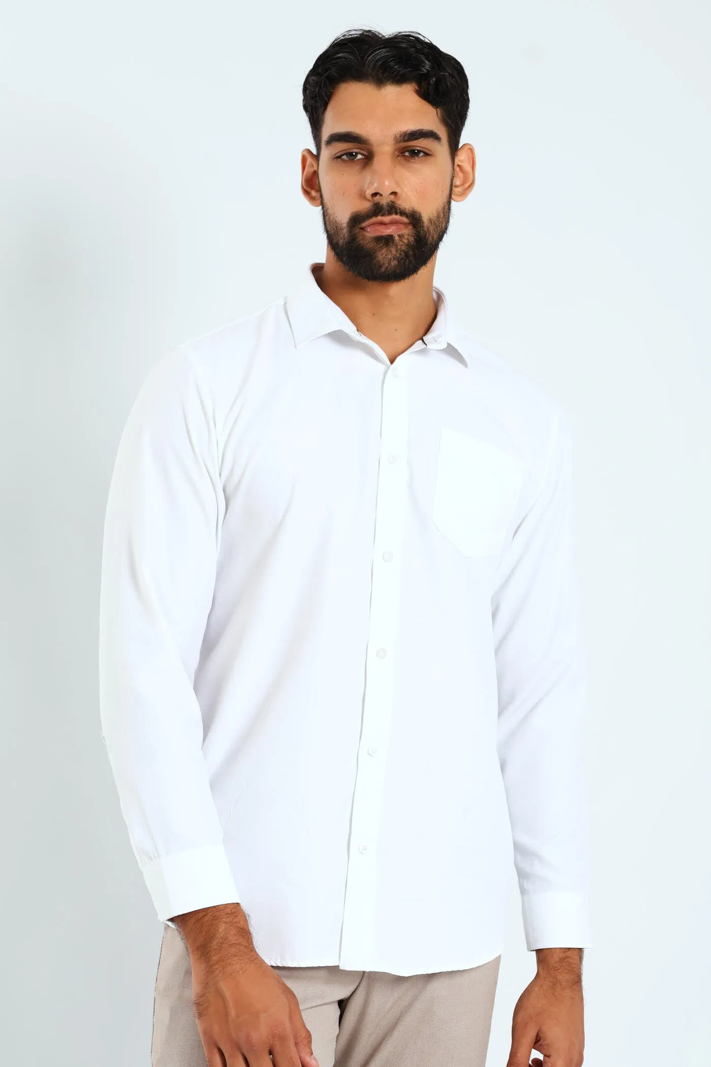 Tonal Check Textured Shirt - White sold by Edgars product image thumbnail 4
