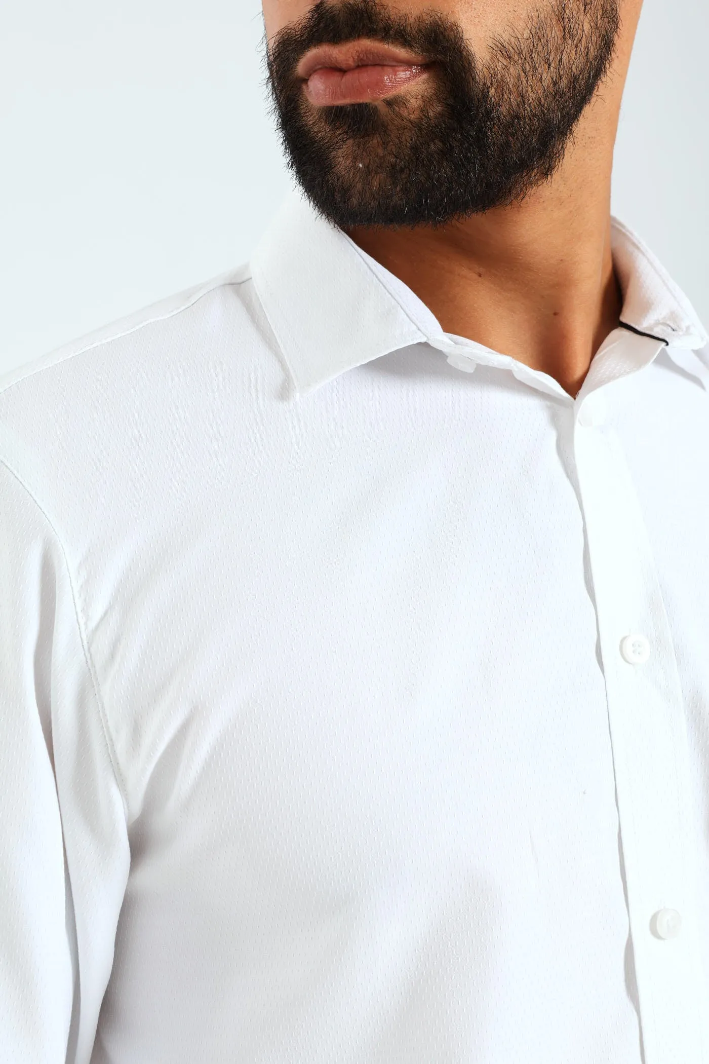 Tonal Check Textured Shirt - White sold by Edgars product image thumbnail 5