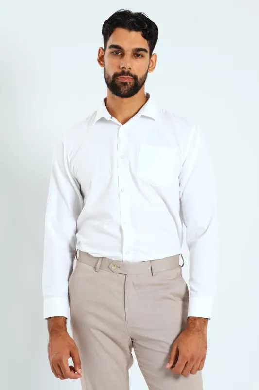 Tonal Check Textured Shirt - White sold by Edgars