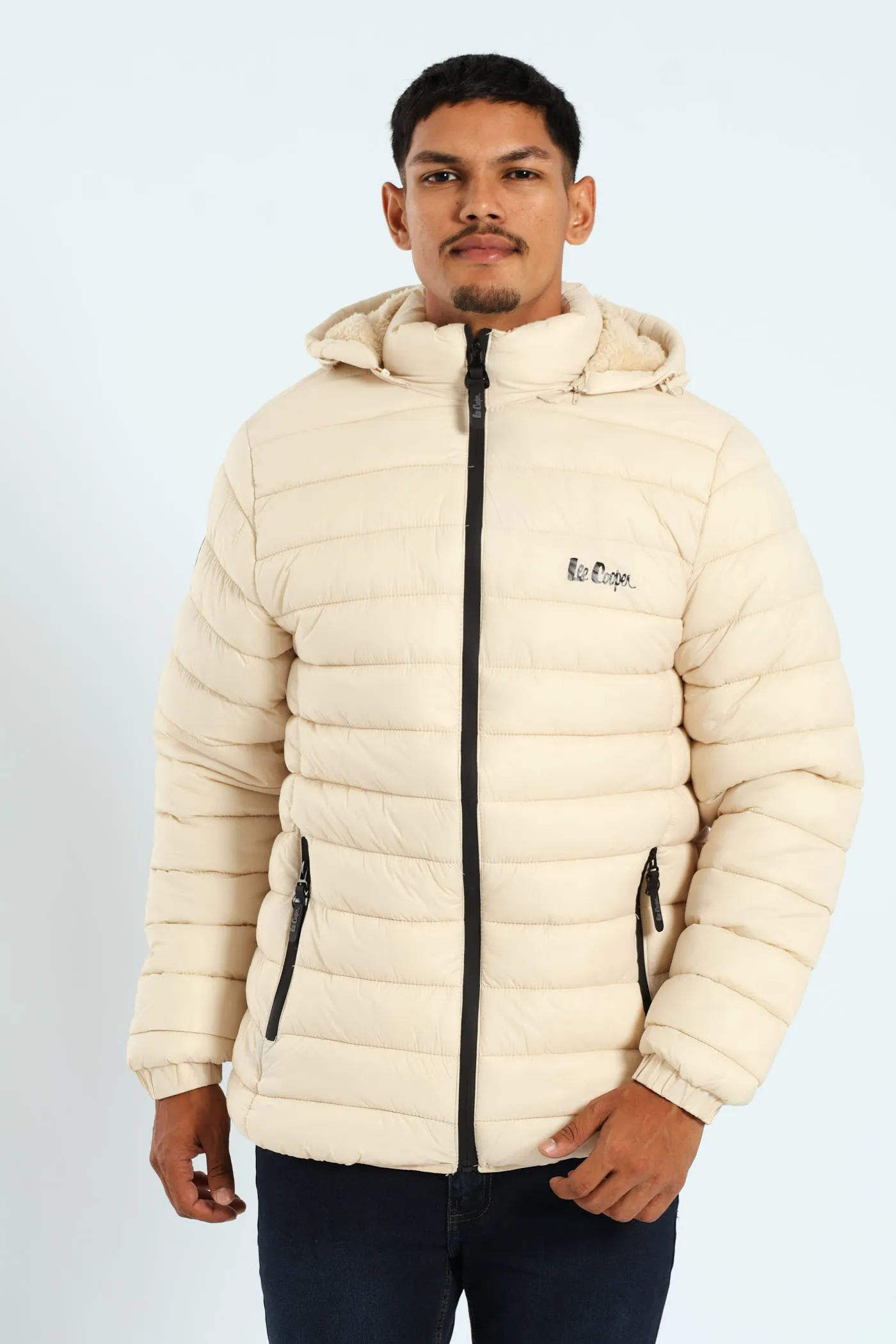 Billy Fur Lined Puffer - Stone sold by Edgars