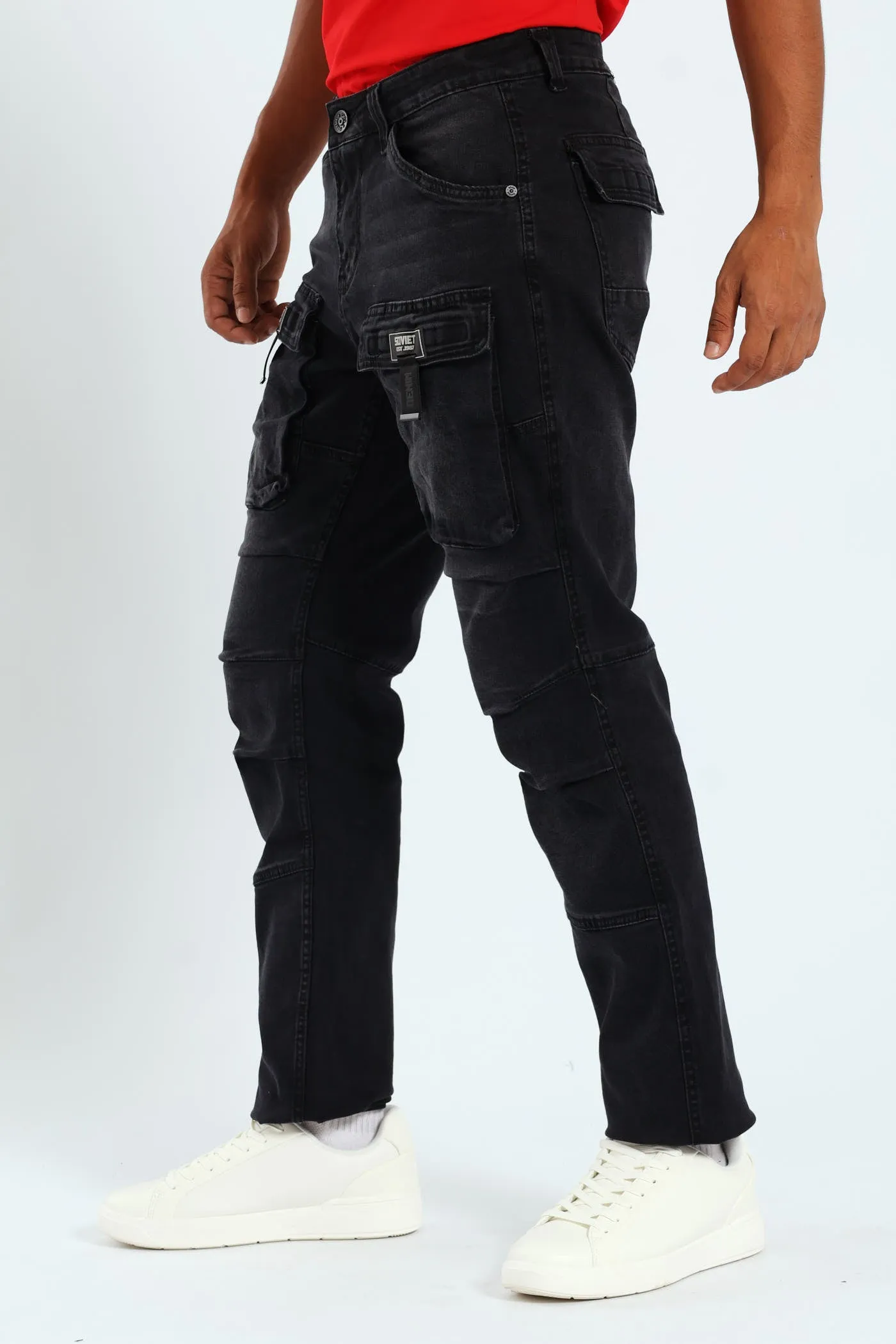 Gunner Cargo Pocket Denim - Black sold by Edgars product image thumbnail 5
