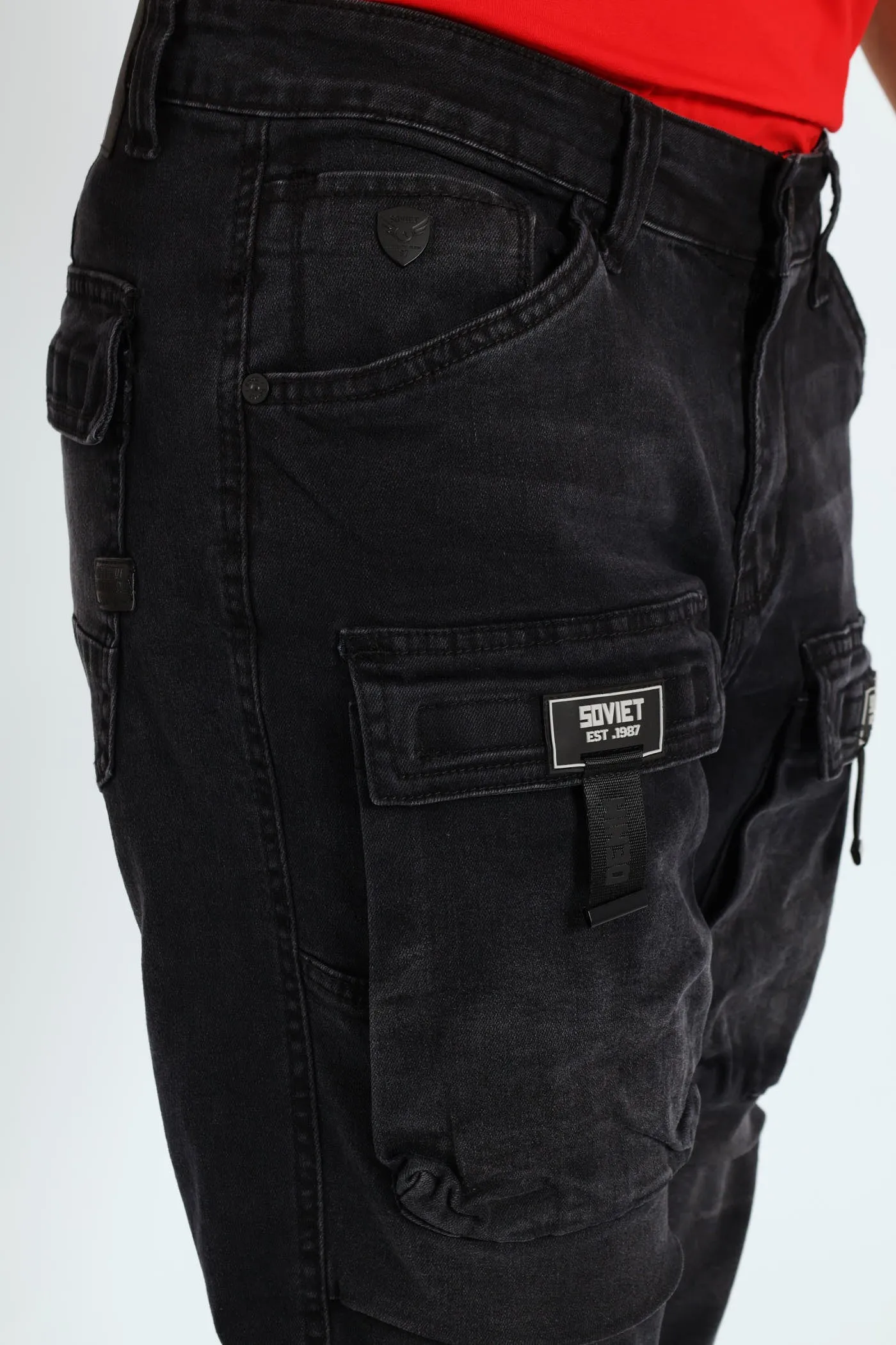 Gunner Cargo Pocket Denim - Black sold by Edgars product image thumbnail 3