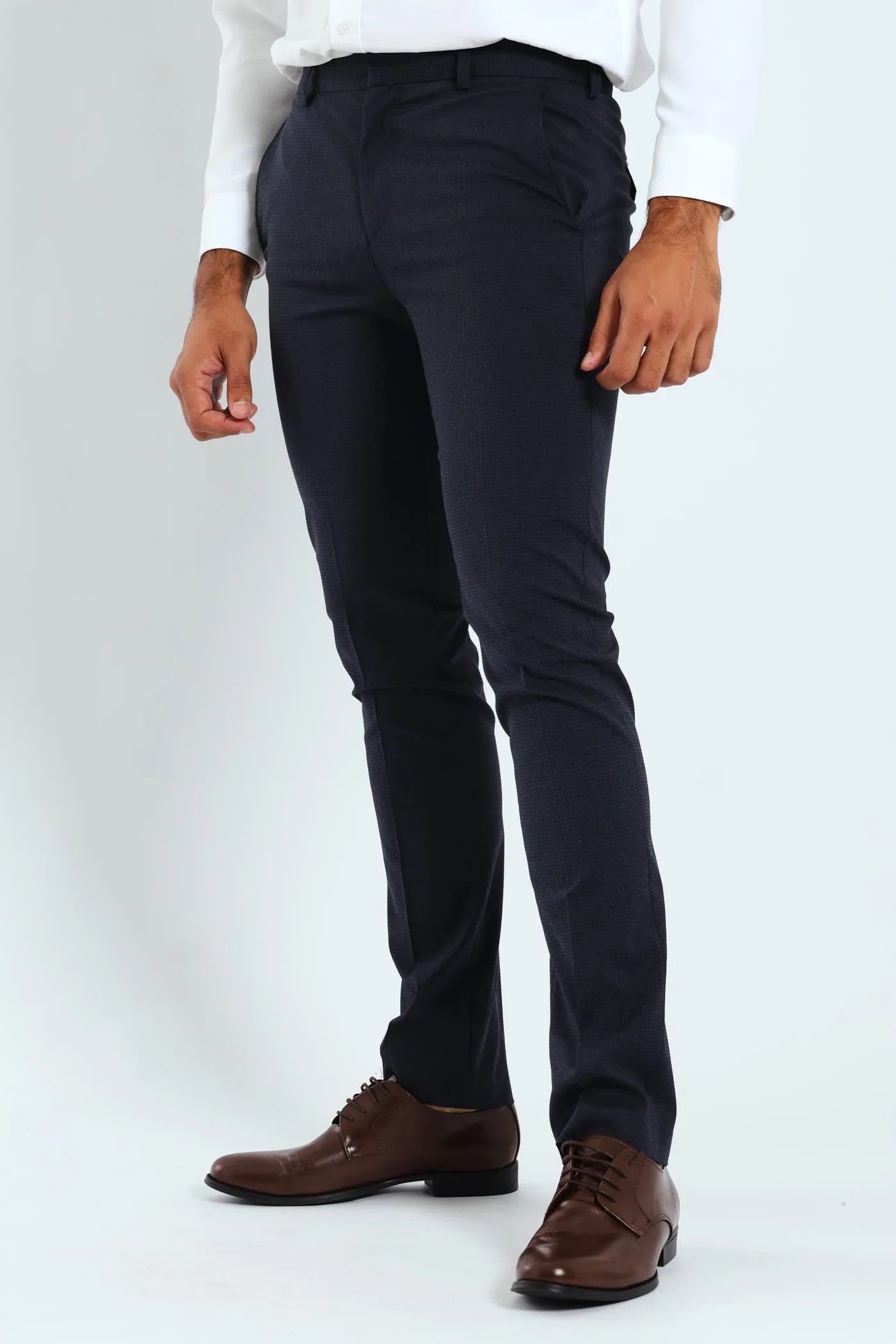 Check Look Trousers - Navy sold by Edgars product image thumbnail 2