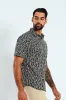 Short Sleeve Bark Print Shirt - Black sold by Edgars 