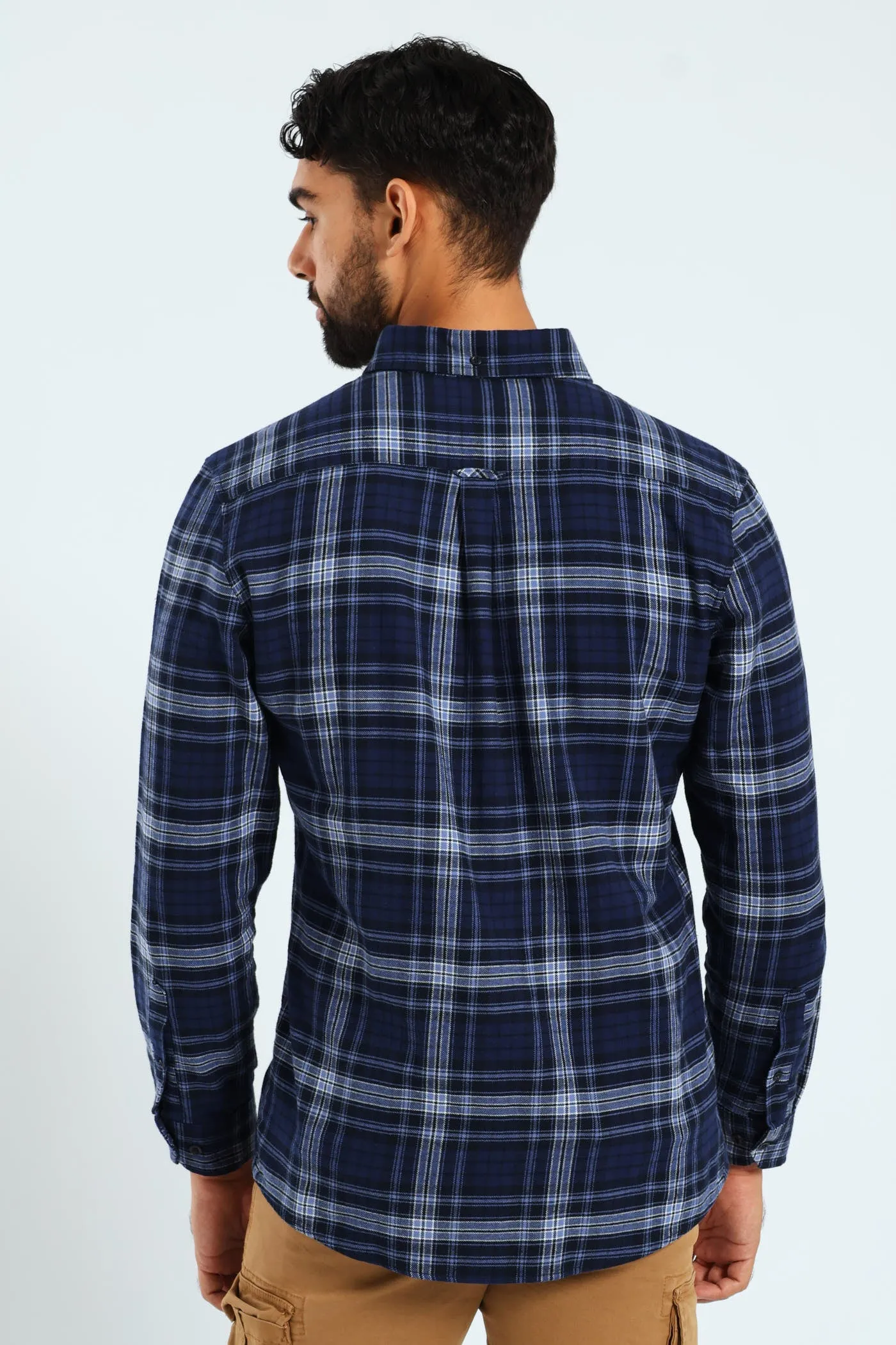 Long Sleeve Plaid Shirt - Navy sold by Edgars product image thumbnail 2