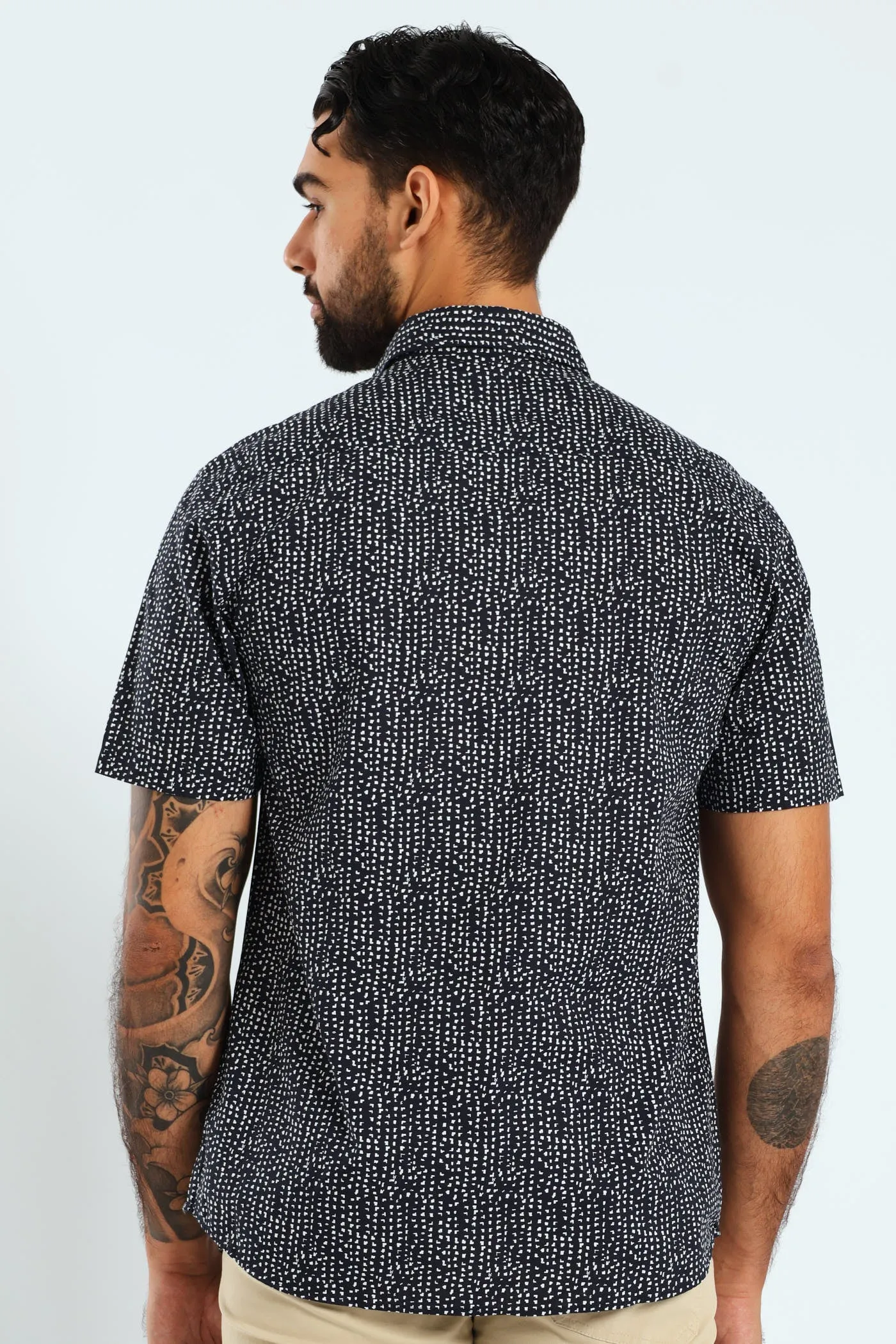 Short Sleeve Block Print Shirt - Navy sold by Edgars product image thumbnail 2
