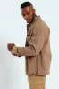 Heavy Wash Cotton Shirt - Taupe sold by Edgars