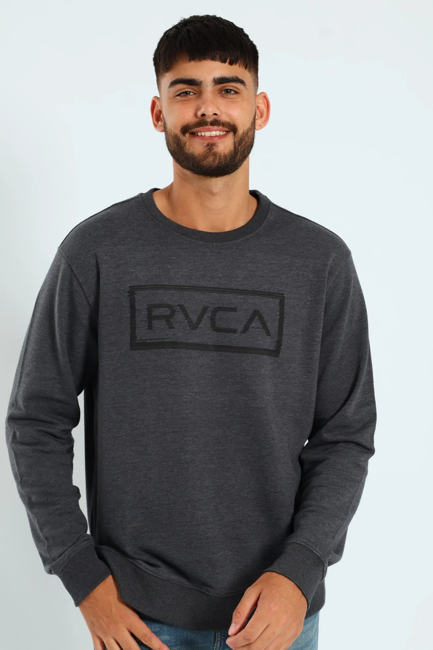 Glitch Frame Crew Top - Grey sold by Edgars