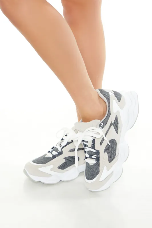 Low Top Athletic Tennis Shoe - Grey sold by Edgars